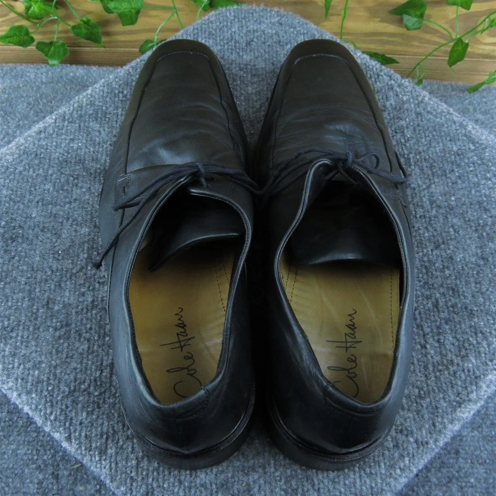 Cole Haan C05555 Men Derby Oxfords Shoes Black Leather Lace Up Size‎ 11.5 Medium